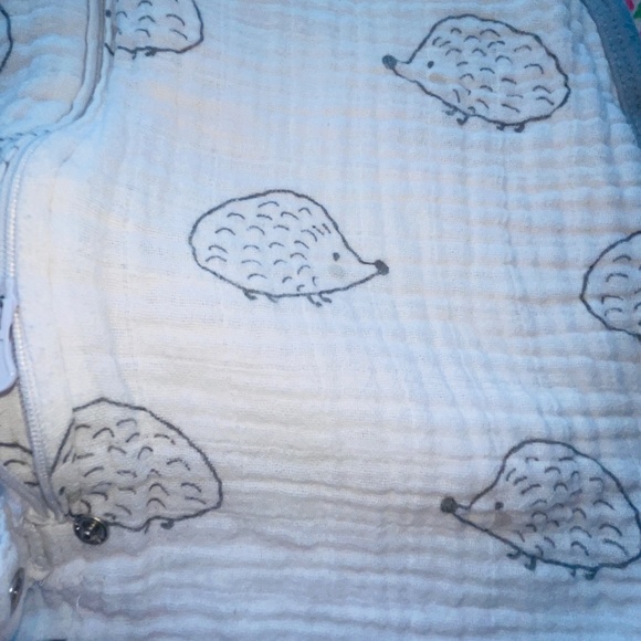 Darling SWADDLE DESIGNS Muslin zzZipMe SleepSack Cotton 0-6 Months HEDGEHOG - Picture 4 of 6